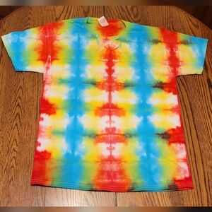🌈 Rainbow Shibori Tie Dye T-Shirt Medium